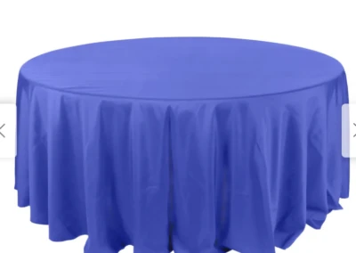 Royal blue table linens